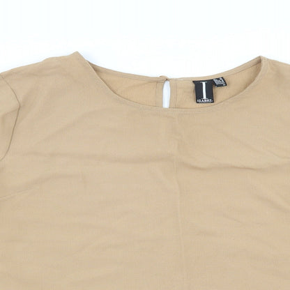 Womens UK Size 10 Izabel London Brown Basic Blouse