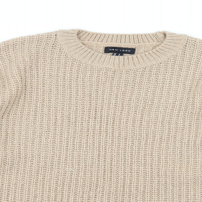 New Look Womens Brown  Knit Pullover Jumper Size S