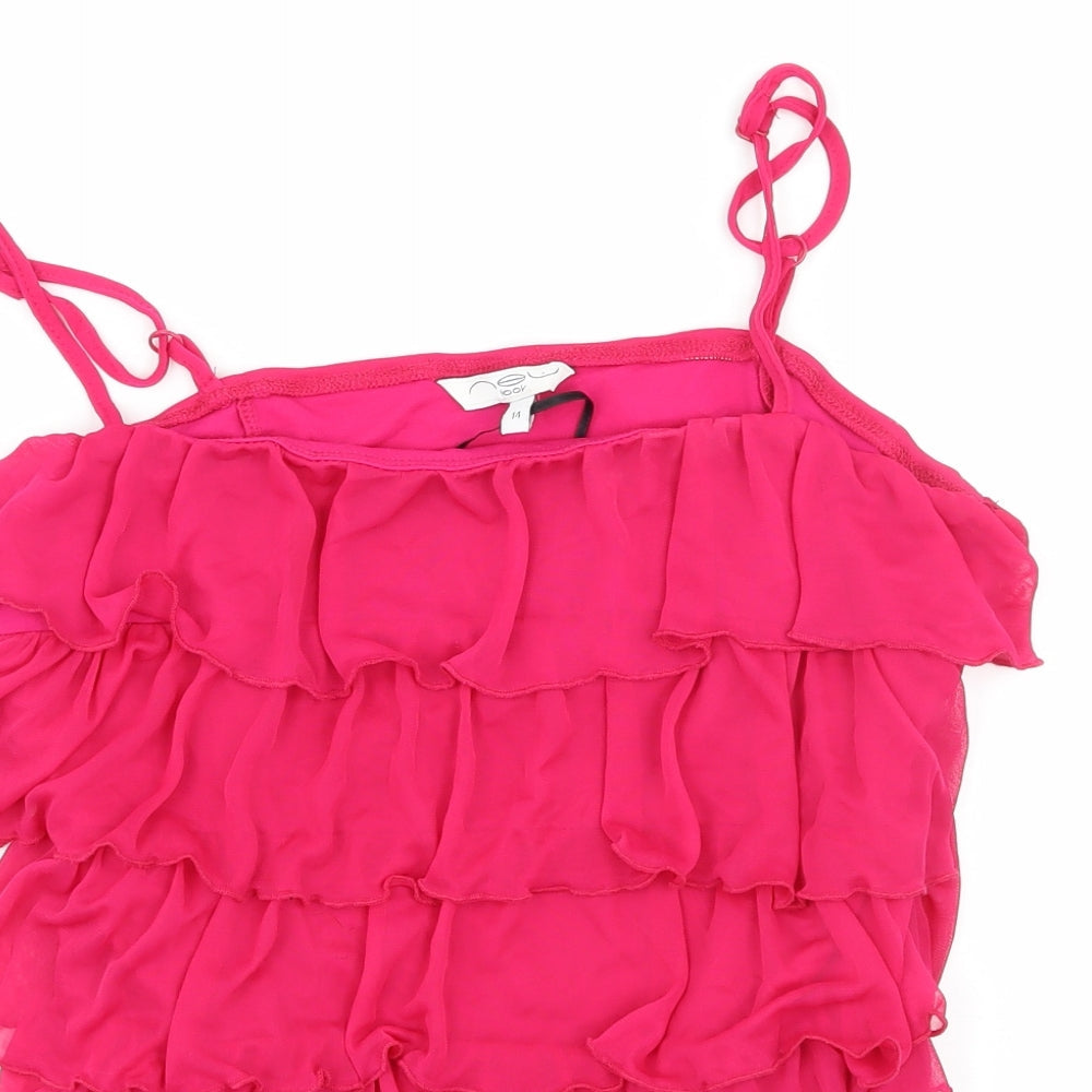Womens UK Size 14 New Look Pink Camisole Tank