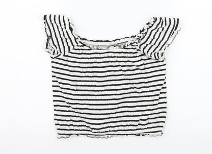 Womens UK Size 10 New Look White Basic T-Shirt