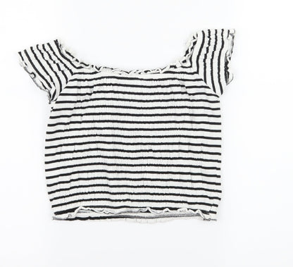 Womens UK Size 10 New Look White Basic T-Shirt