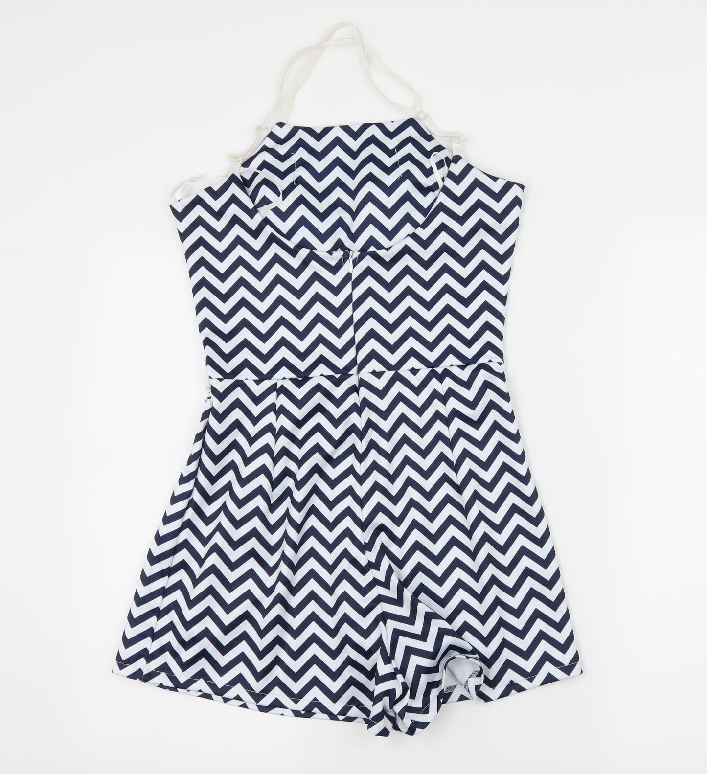 Quiz Womens Blue Striped  Playsuit One-Piece Size S