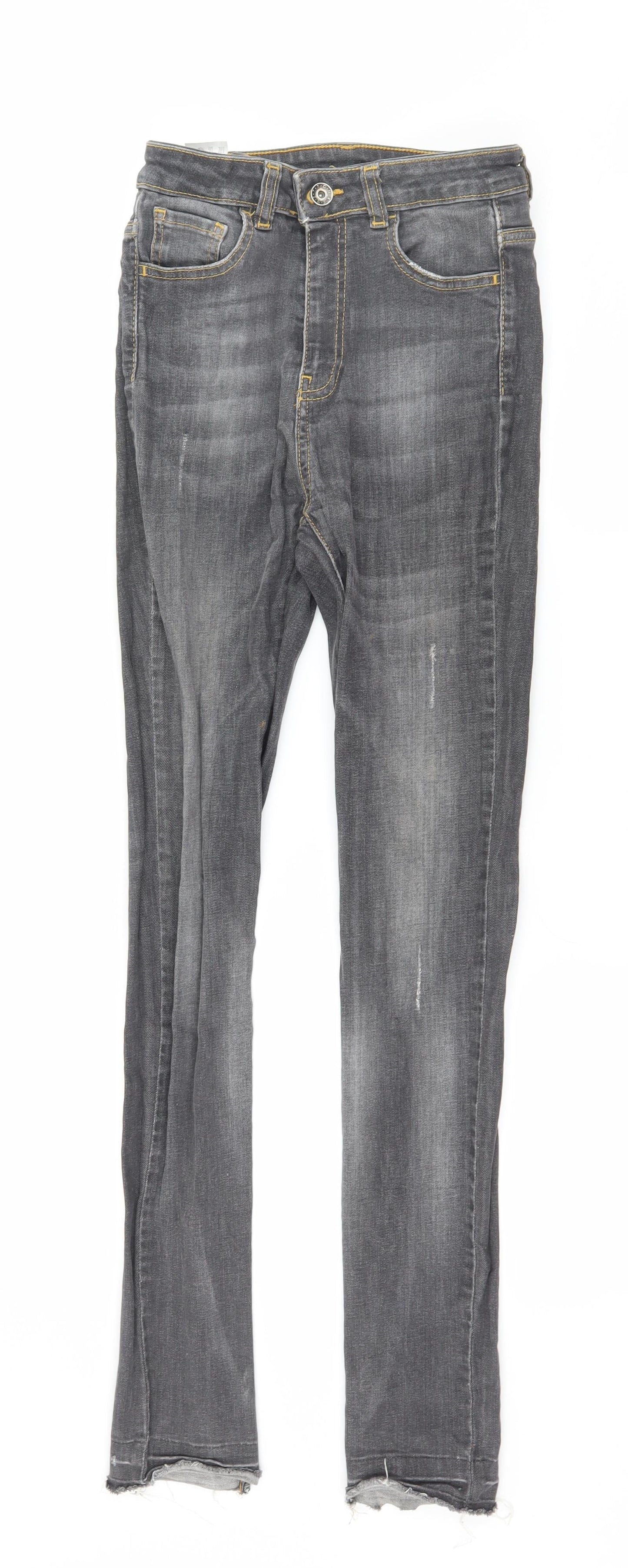 United Colors of Benetton Womens Grey  Denim Skinny Jeans Size 26 in L30 in