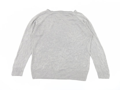 Ellie Louise Womens Grey  Knit Pullover Jumper Size L