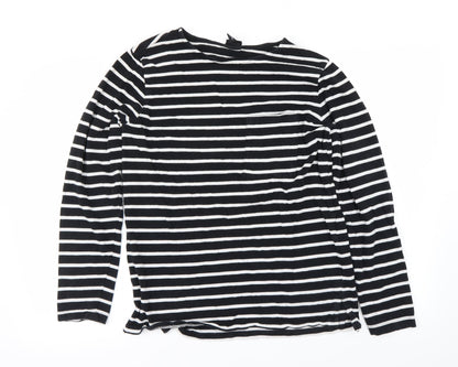 H&M Womens Black Striped  Pullover Jumper Size M