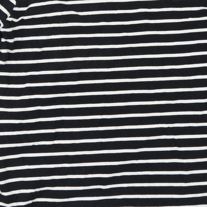 H&M Womens Black Striped  Pullover Jumper Size M