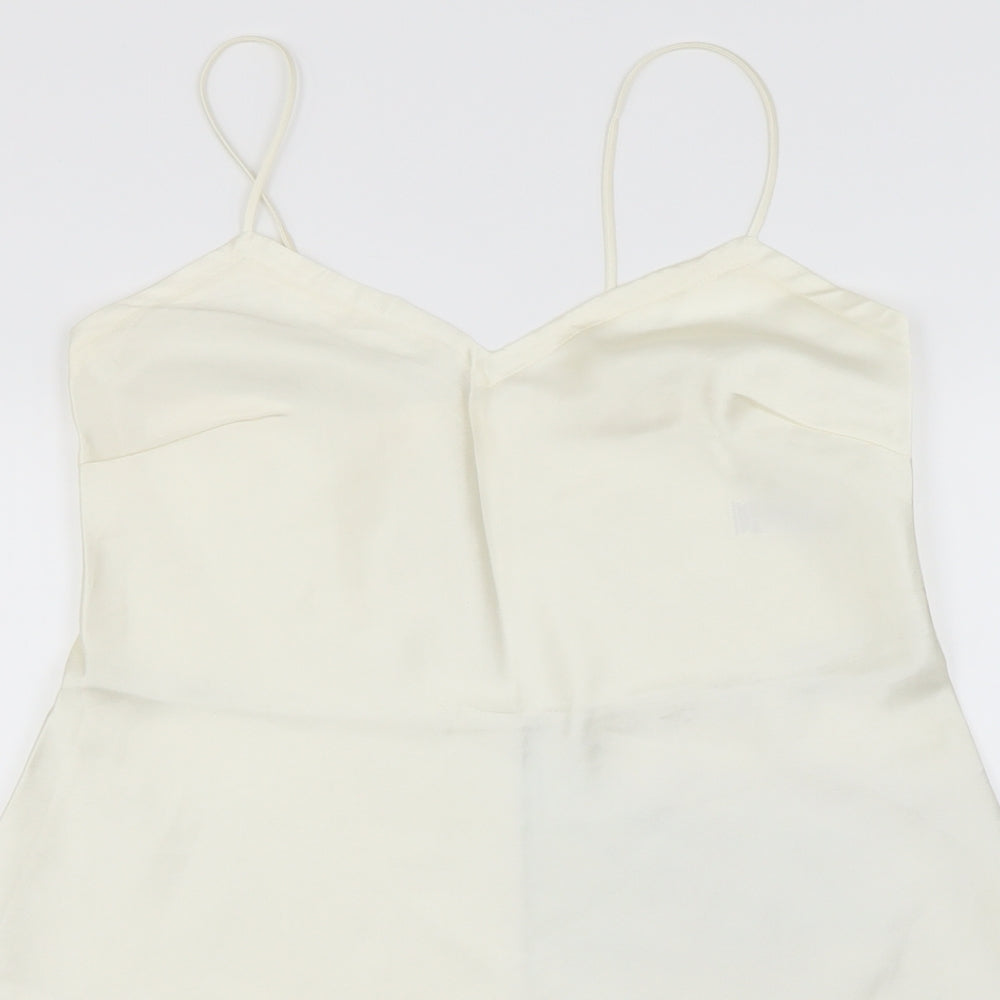 Womens UK Size 10 Marks and Spencer Ivory Basic Blouse