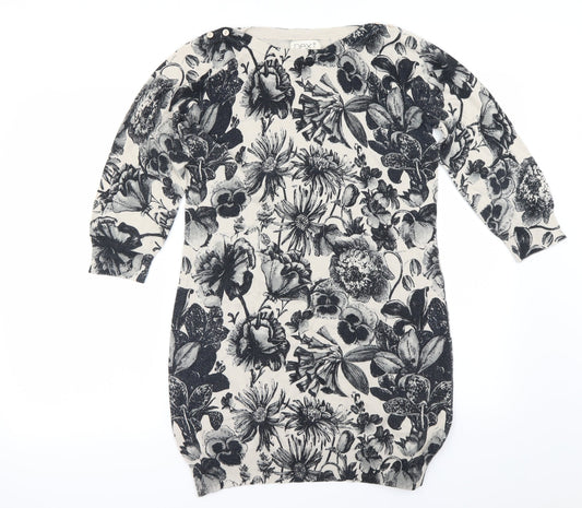 NEXT Womens Ivory Floral  Basic Blouse Size 12