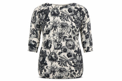 Next Womens Ivory Floral  Basic Blouse Size 12