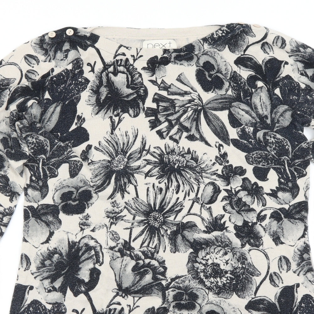 NEXT Womens Ivory Floral  Basic Blouse Size 12
