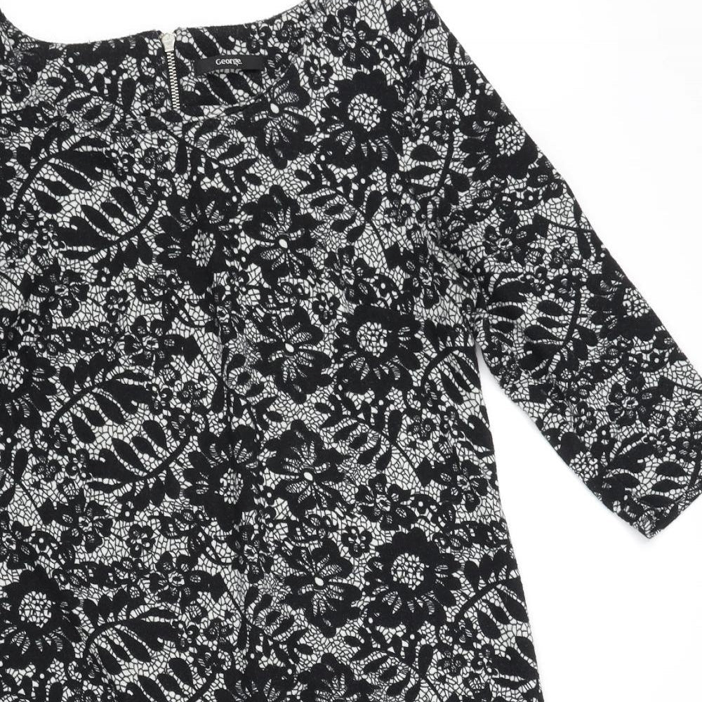 George Womens Black   Fit & Flare  Size 12