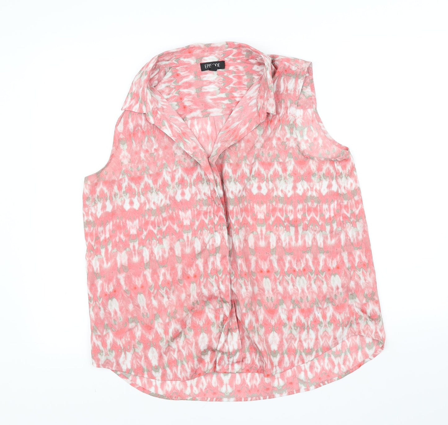 Womens UK Size L Episode Red Basic Button-Up