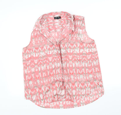 Womens UK Size L Episode Red Basic Button-Up