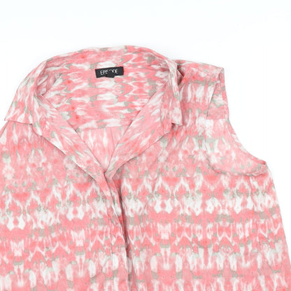 Womens UK Size L Episode Red Basic Button-Up