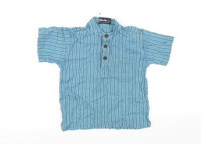 Fabindia Boys Blue   Basic Polo Size S