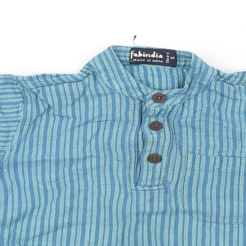 Fabindia Boys Blue   Basic Polo Size S
