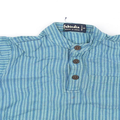 Fabindia Boys Blue   Basic Polo Size S