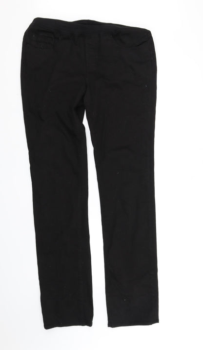 Womens UK Size 14 pre worn Regular Fit Straight Black Jeans