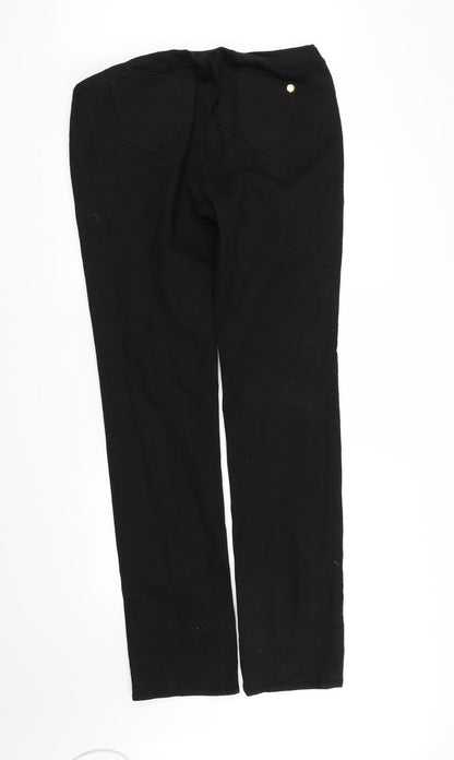 Womens UK Size 14 pre worn Regular Fit Straight Black Jeans
