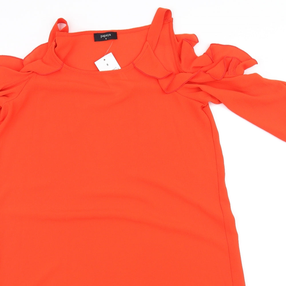 Papaya Womens Orange   Fit & Flare  Size 8