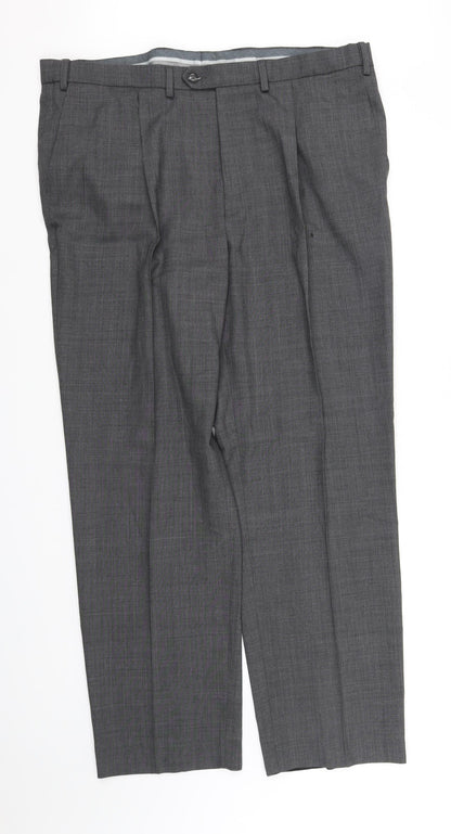 m&s Womens Grey   Trousers  Size L L34 in