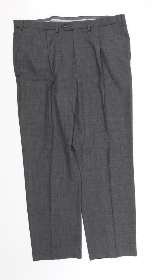m&s Womens Grey   Trousers  Size L L34 in