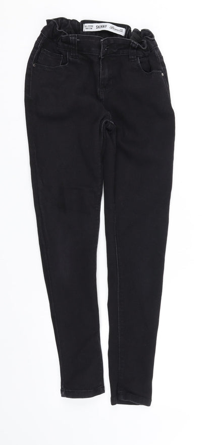 deiem co Girls Black   Straight Jeans Size 10-11 Years