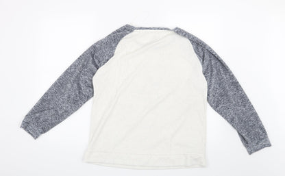 Nutmeg Womens Grey Solid  Top Pyjama Top Size 12  - Snuggle up Polar Bears
