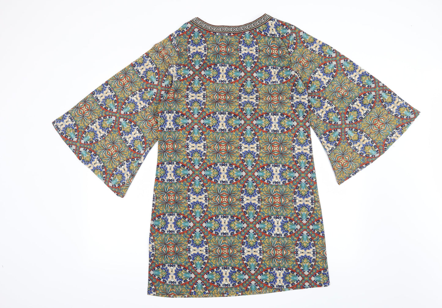 Boohoo Womens Green Geometric  Shift  Size 8