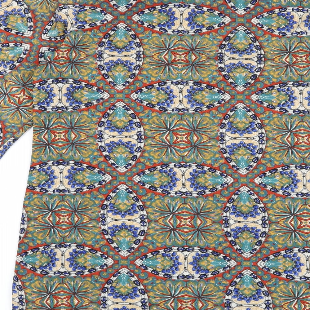 Boohoo Womens Green Geometric  Shift  Size 8