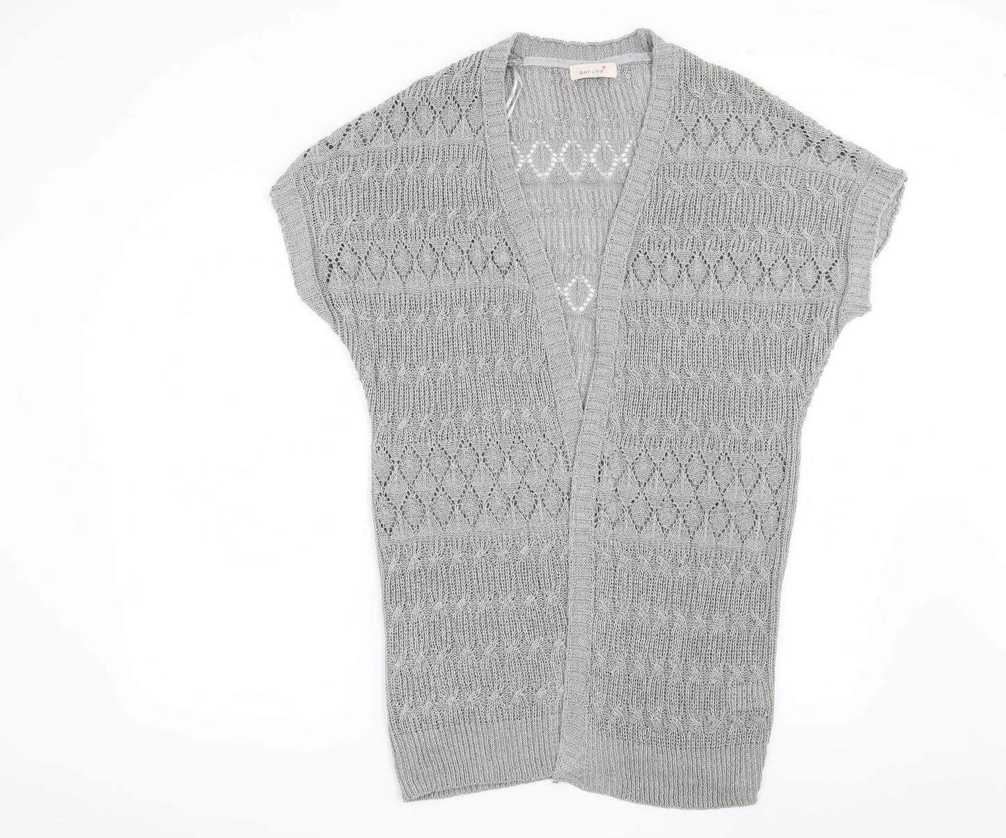 Per Una Womens Grey   Cardigan Jumper Size 10