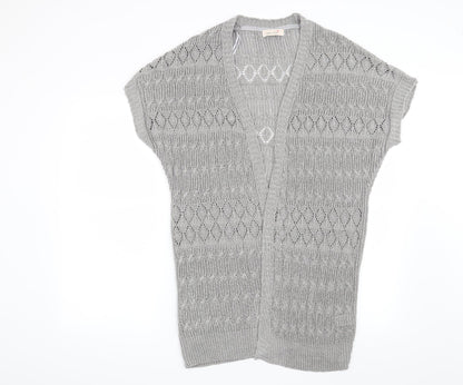 Per Una Womens Grey   Cardigan Jumper Size 10