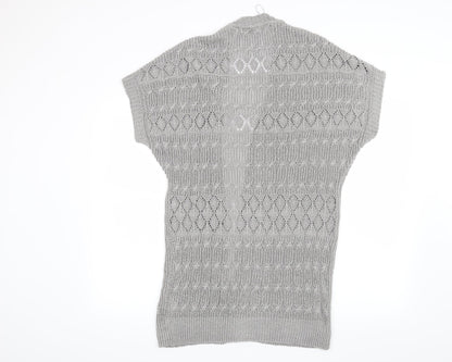 Per Una Womens Grey   Cardigan Jumper Size 10