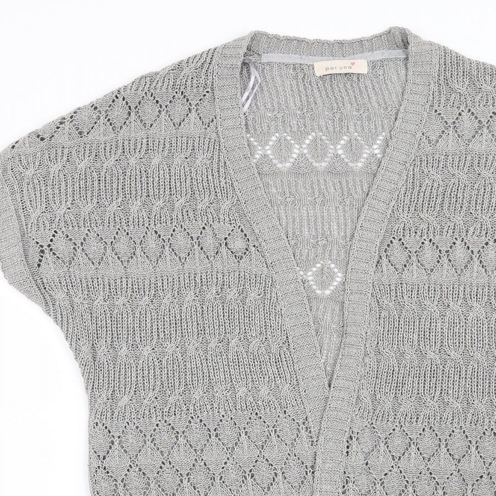 Per Una Womens Grey   Cardigan Jumper Size 10