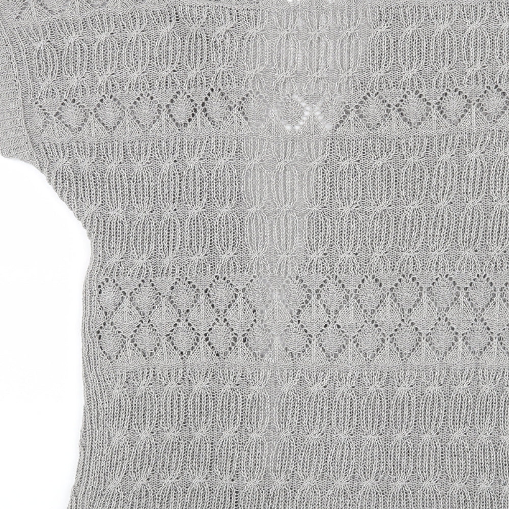 Per Una Womens Grey   Cardigan Jumper Size 10