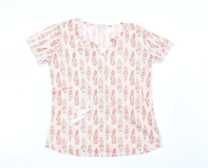 Womens UK Size S Preworn White Basic T-Shirt