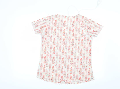 Womens UK Size S Preworn White Basic T-Shirt