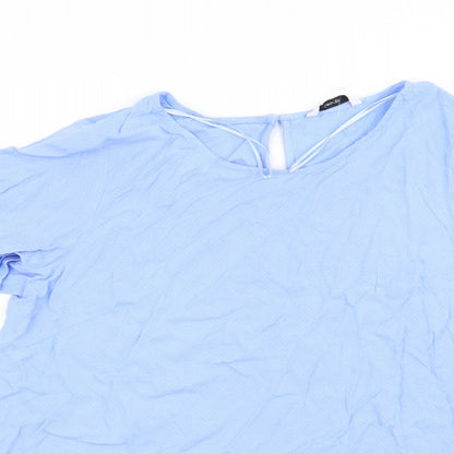 Womens UK Size 14 George Blue Basic Blouse