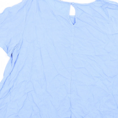 Womens UK Size 14 George Blue Basic Blouse