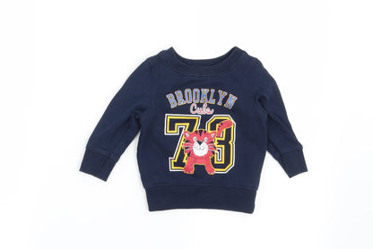 Rebel Boys Blue   Pullover Jumper Size 9-12 Months  - Brooklyn