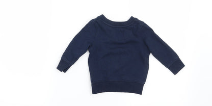 Rebel Boys Blue   Pullover Jumper Size 9-12 Months  - Brooklyn