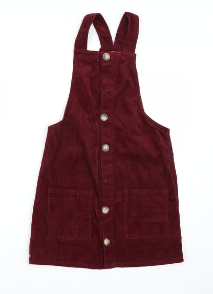 Denim & Co. Womens Purple   Dungaree One-Piece Size 8