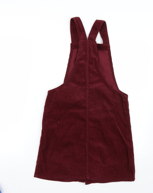 Denim & Co. Womens Purple   Dungaree One-Piece Size 8