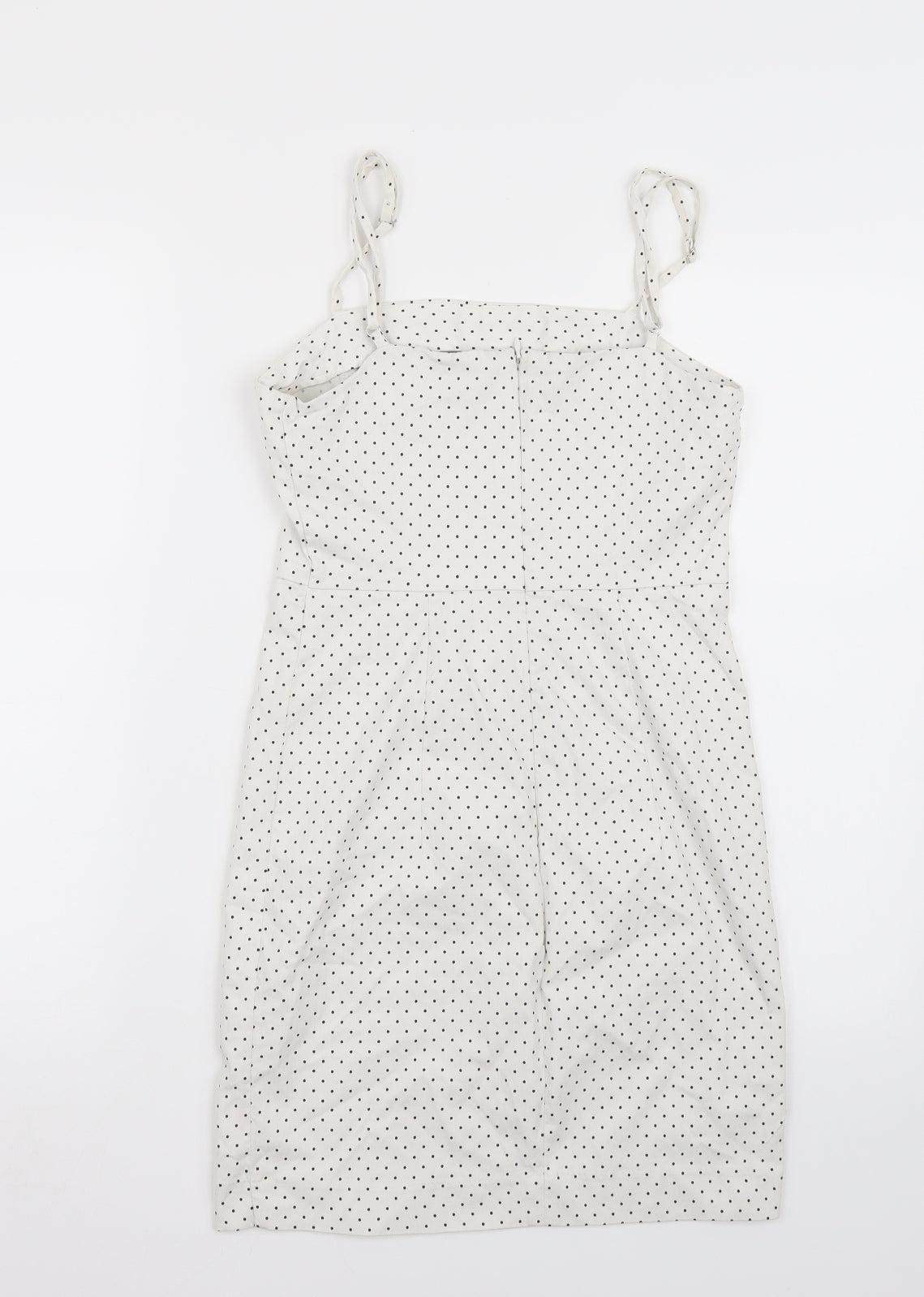 FOREVER 21 Womens White Polka Dot  A-Line  Size S