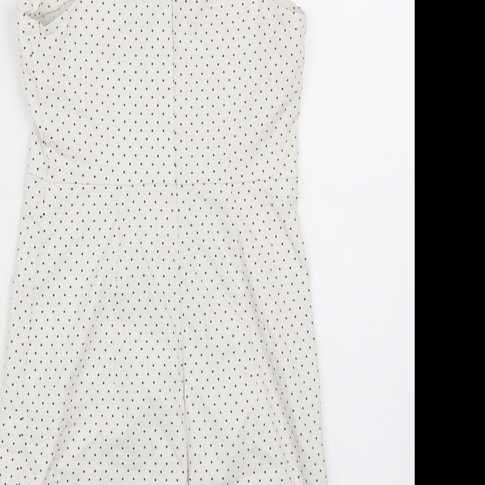 FOREVER 21 Womens White Polka Dot  A-Line  Size S