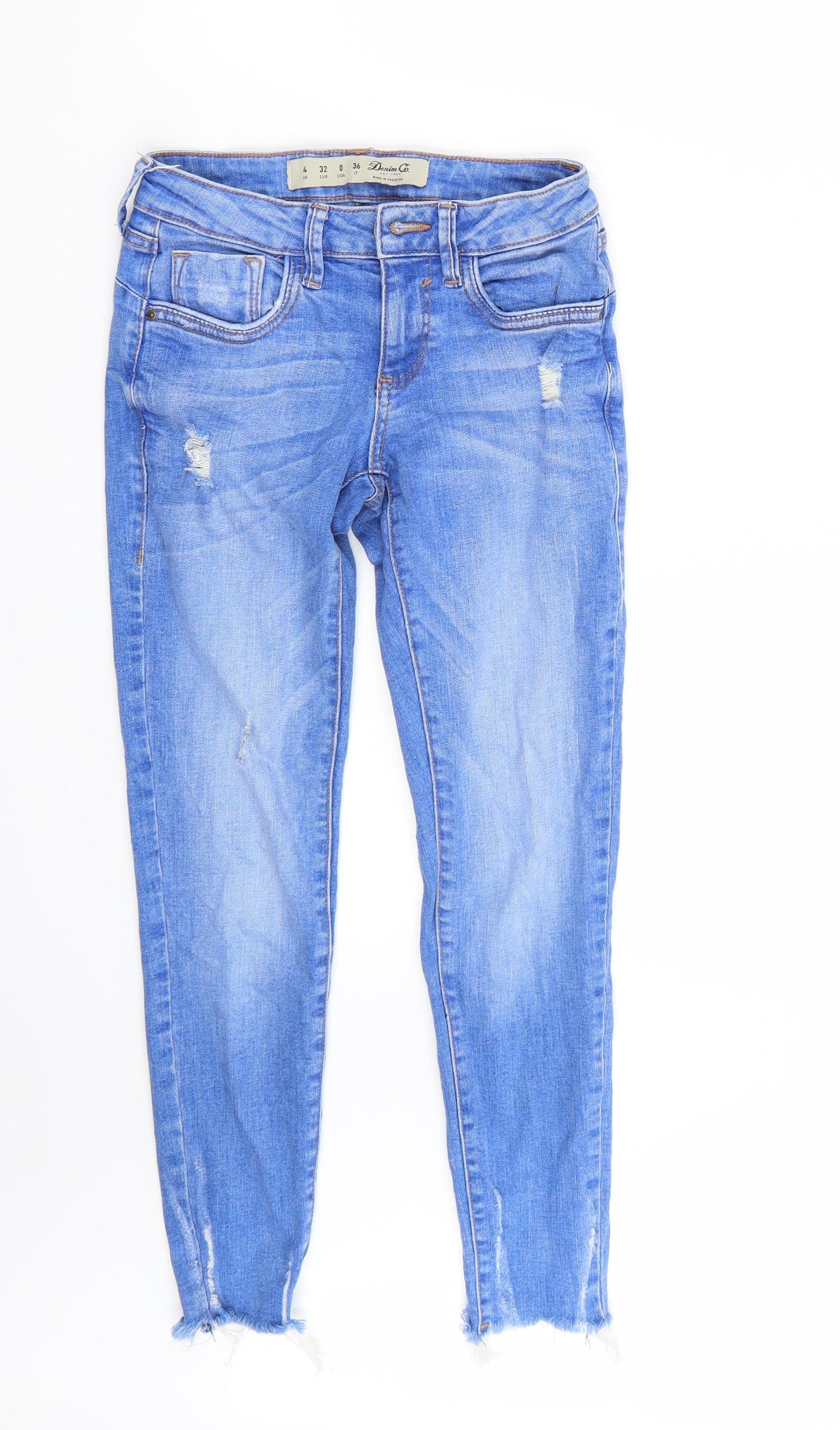 Denim & Co. Womens Blue   Capri Jeans Size 4 L24 in