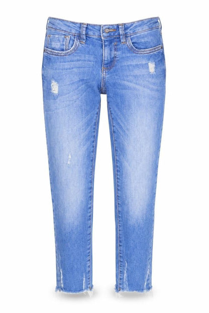 Womens UK Size 4 Denim & Co. Regular Fit Capri Blue Jeans