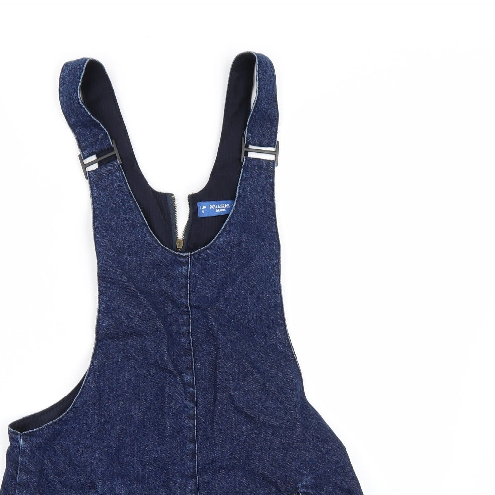 Pull & Bear Womens Blue   Dungaree One-Piece Size S
