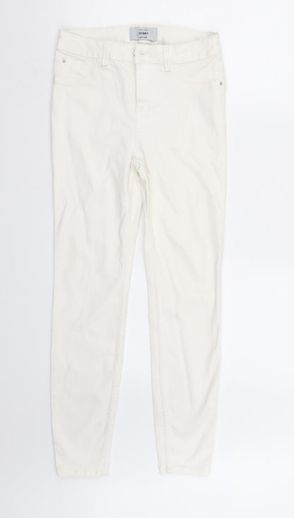 Womens UK Size 10 Newlook Regular Fit Skinny White Jeans