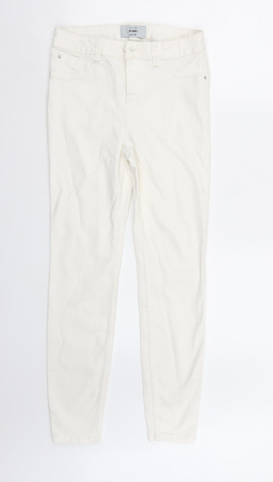Womens UK Size 10 Newlook Regular Fit Skinny White Jeans